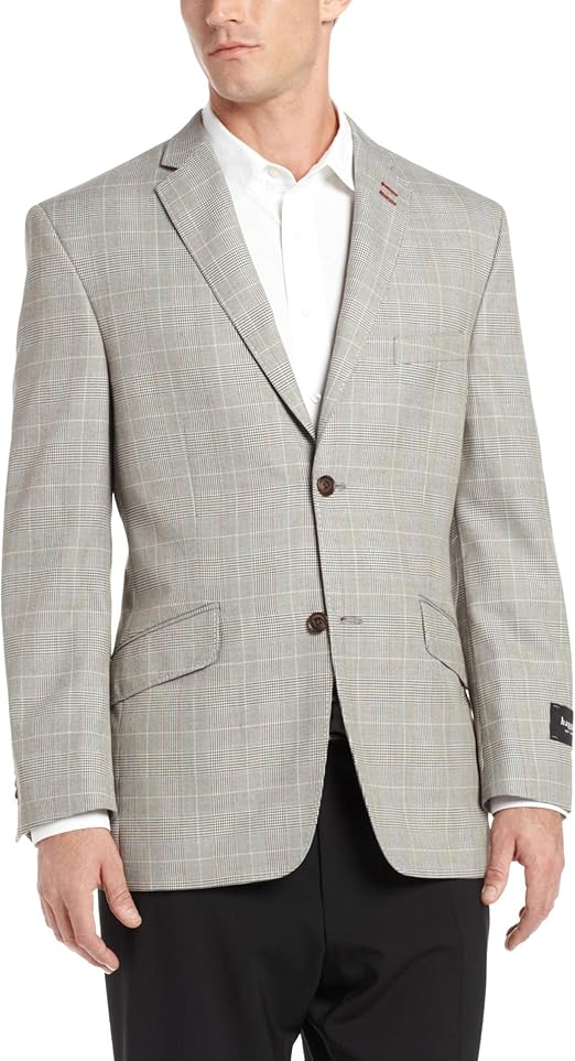 Haggar Men's Plaid Sport Coat, Grey, 40 L at Amazon Menâs Clothing store: Blazers And Sports Jackets