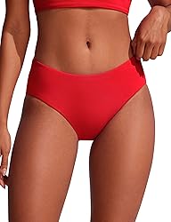 CRZ YOGA Bikini Bottoms for Women Mid Rise Full