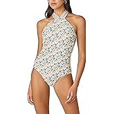 Shoshanna Women's Ivory Santana Floral High Neck One Piece