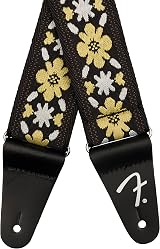 Fender Pasadena Woven Guitar Strap Yellow Clover view 2