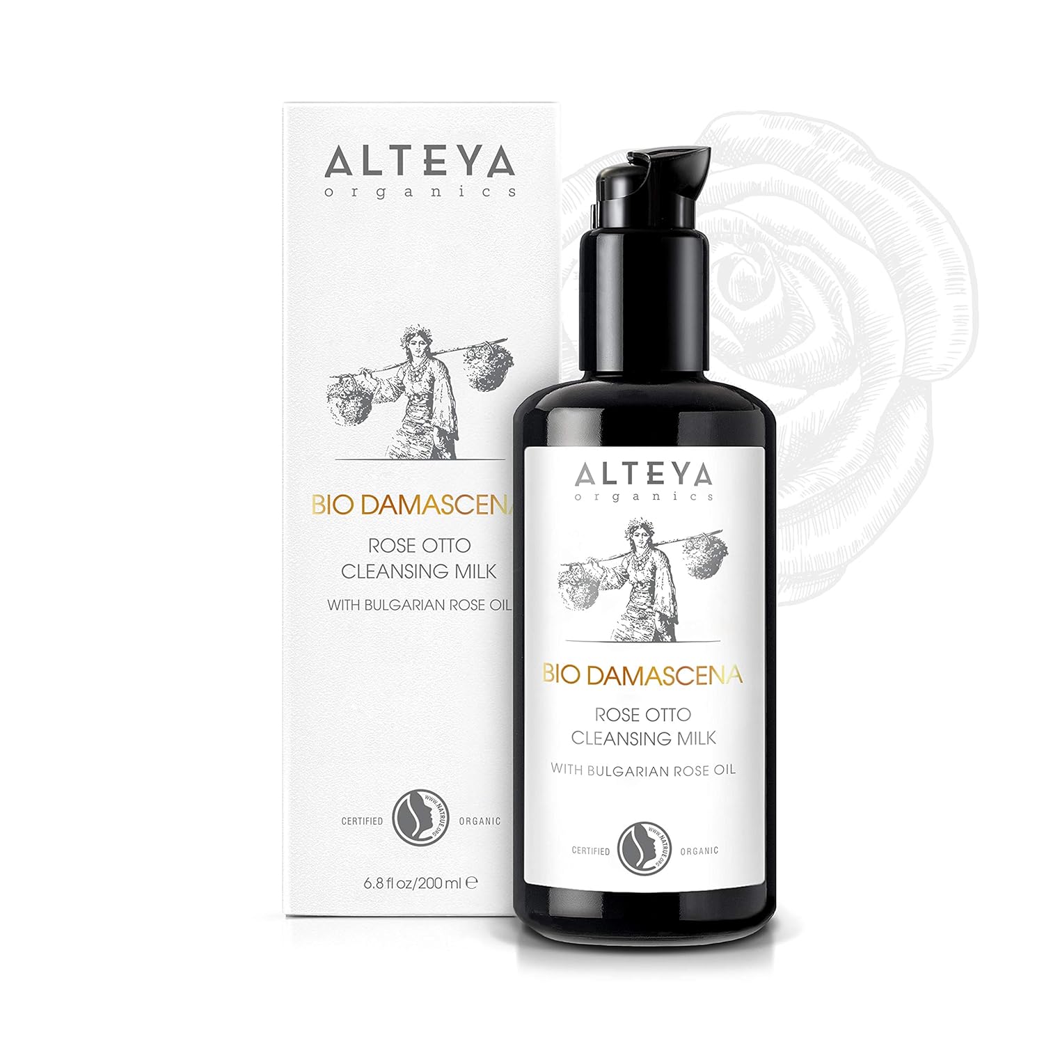Organic Bio Damascena Rose Cleansing Milk
