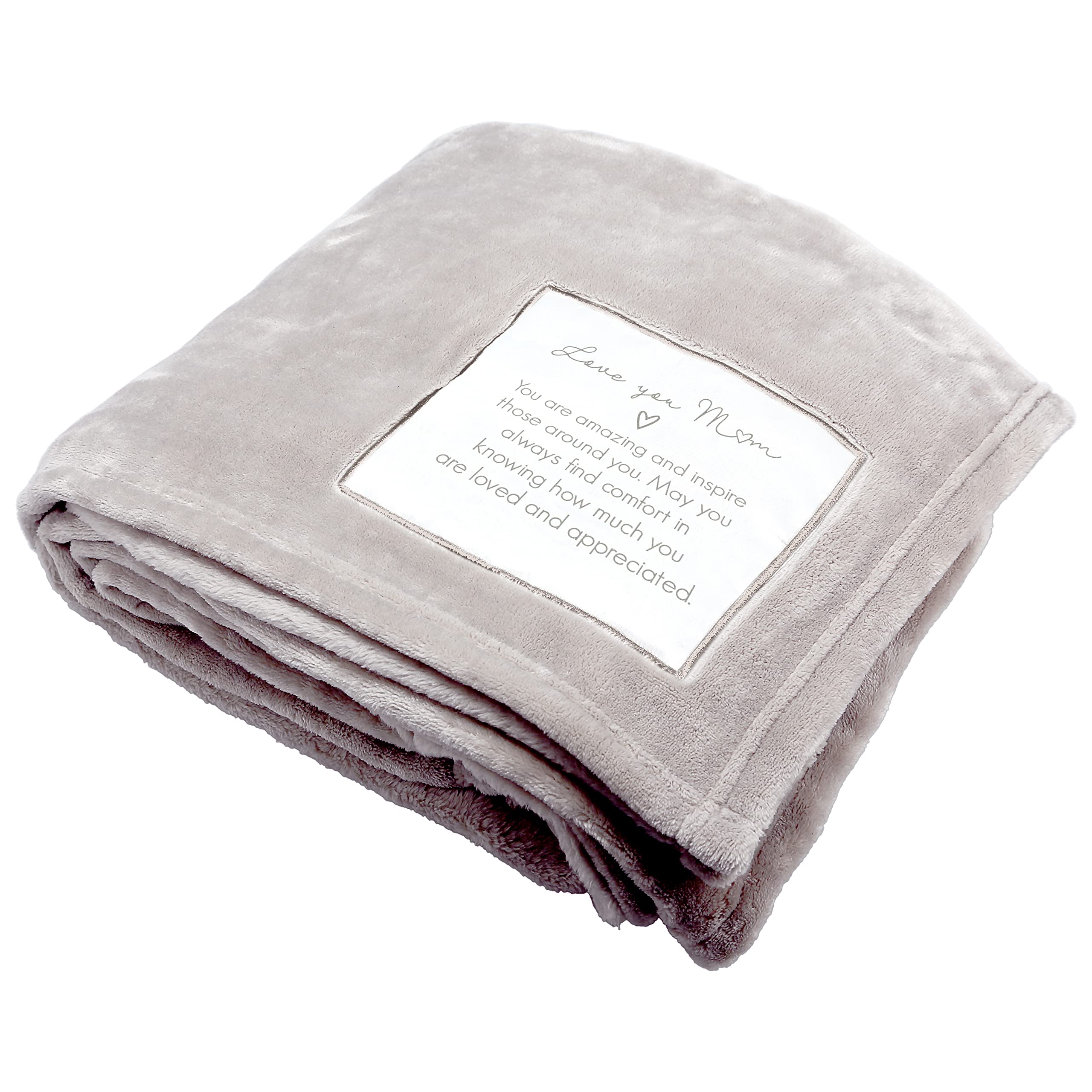 Pavilion Gift Company - Love You Mom - 50" x 60" Royal Plush Neutral Colored Couch Bed Throw Blanket Mommy Ma Mama Image Pavilion Gift Company - Love You Mom - 50" x 60" Royal Plush Neutral Colored Couch Bed Throw Blanket Mommy Ma Mama Image