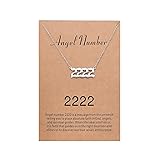 Sunique Angel Number Necklace for Women 2222