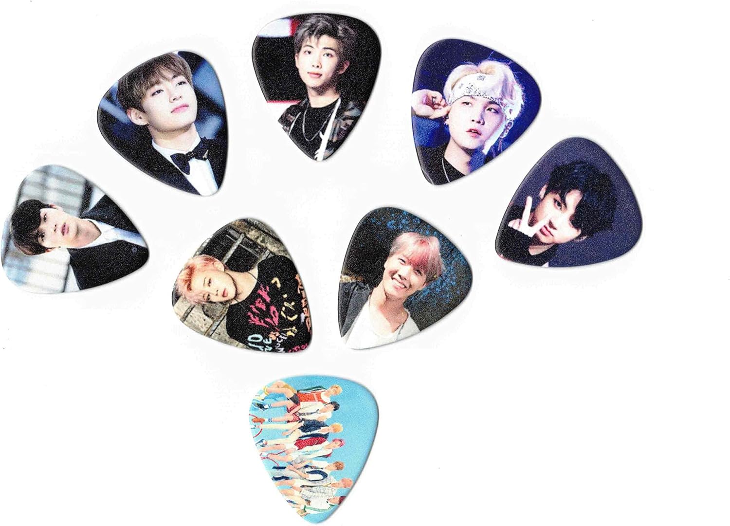Amazon Com Bts Guitar Picks 8 Picks In A Packet Musical Instruments