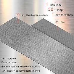 GSCIT Club Grey Silver Edge Banding, 1 Inch x 50ft