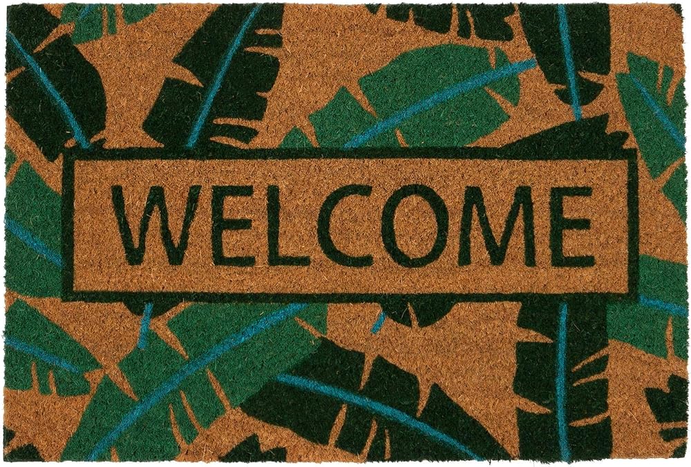 Nicola Spring Coir Door Mat 60 x 40cm Tree of Life Non Slip Backing