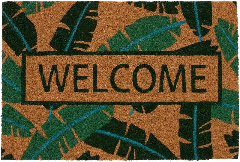 Nicola Spring Coir Door Mat 60 x 40cm Tree of Life Non Slip Backing