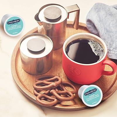 Buy Cinnabon Classic Cinnamon Roll Single Serve Keurig K Cup Pods Flavored Coffee 96 Count Online In Indonesia B00nrjyey4