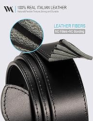 WOLFANT Men's 35mm Dress Casual Belt,100% Italian