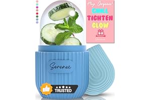 Serenex Ice Cube Roller for Face, Eyes & Neck – Silicone Ice Face Roller for Puffiness, Redness, Migraines & Eye Bags – Skin Tightening, Rejuvenation & Cryotherapy Massage Tool for Beauty & Skincare