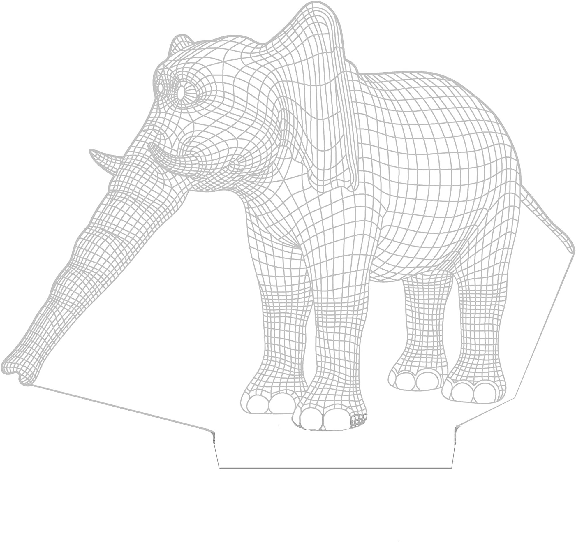 Apexflux Night Light Arcylic Icons Replacement for Kids (Elephant1-A)