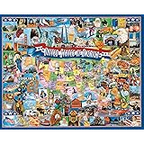 White Mountain Puzzles United States of America - 1000 Piece Jigsaw Puzzle