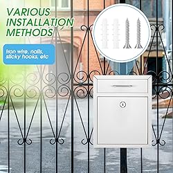 Yaocom Locking Mailbox with Key for Outdoor 10 x 7