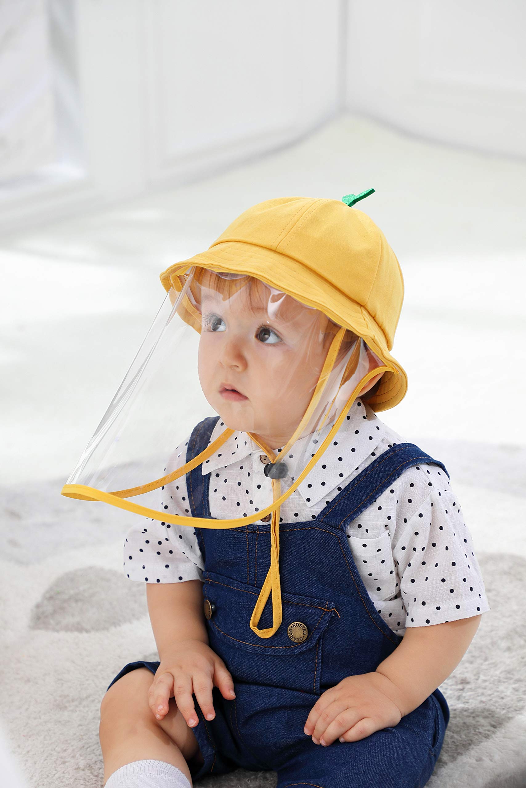 Dust Proof Packable Sun Hats for Dust, Outdoors, Sports, Hat Infant Warm,Protection Sun Hat Suitable for Baby (3-18 Months) Yellow
