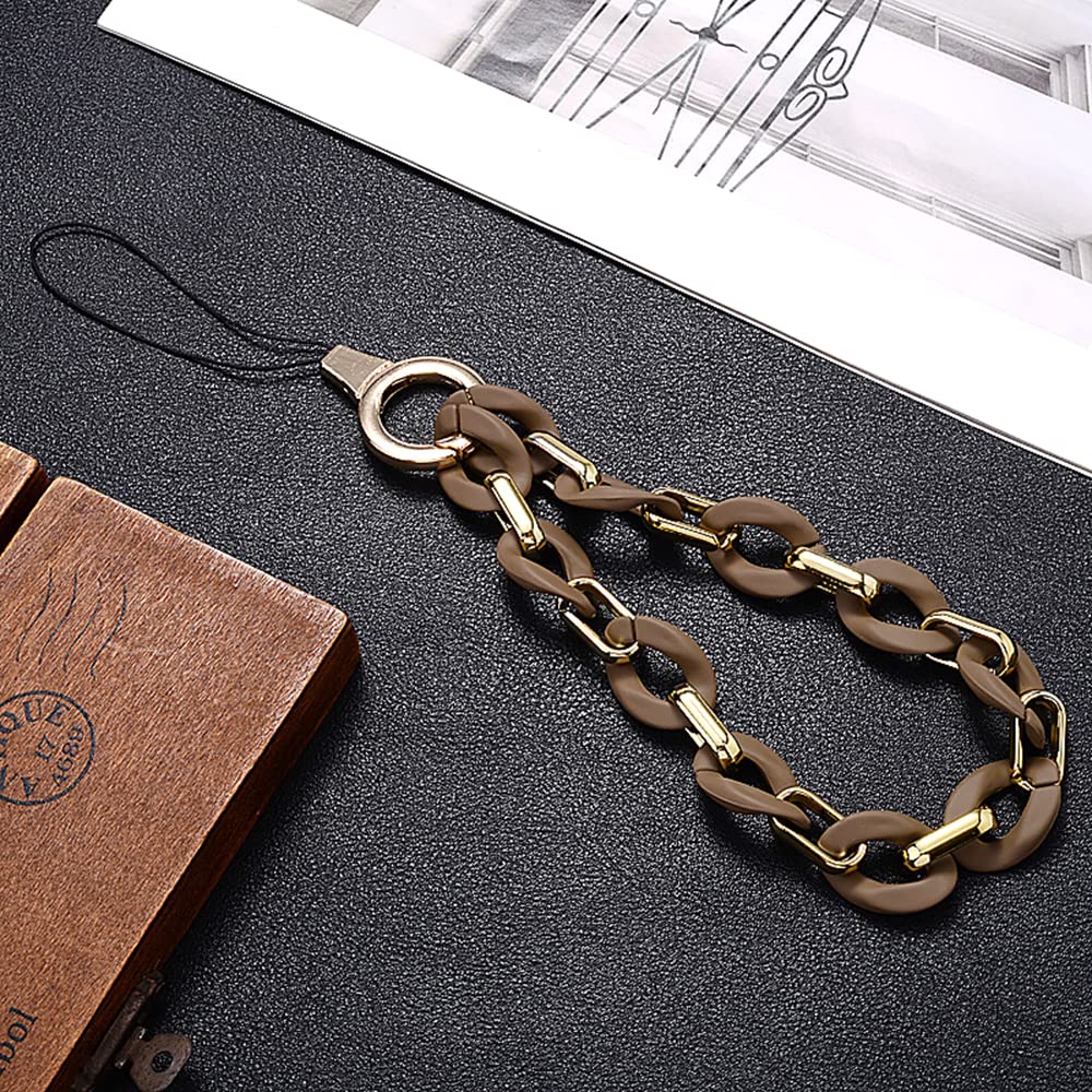 Universal colourful acrylic chainmobile phone chain wrist strap chainmobile phone lanyardmobile phone pendant phone chain key ringmobile phone beltmobile phone jewellery hanging chain hand strap