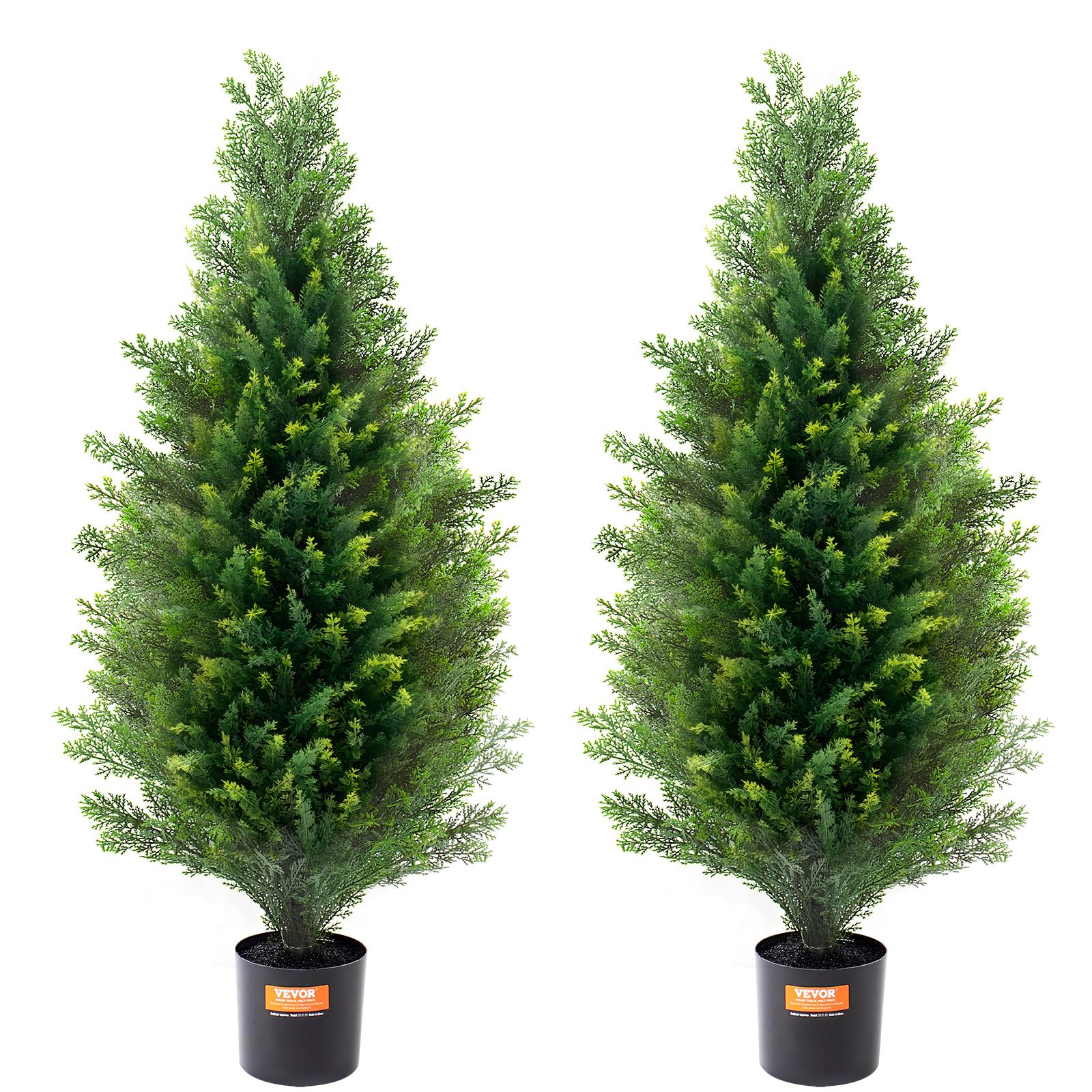 Photo 1 of ** SIMILAR ITEMS**VEVOR Artificial Topiary Cedar Tree, 36 inch Tall (2 Pieces), with Extra Leaves & Pot Faux Evergreen Fake Pine Cypress Trees Plant, UV Rated Artificial Greenery Set for Home Decor Indoor/Outdoor