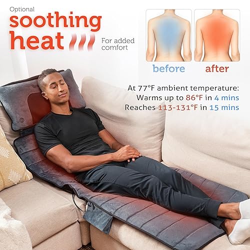COMFIER Full Body Massage Mat with Movable Neck Pillow, 10