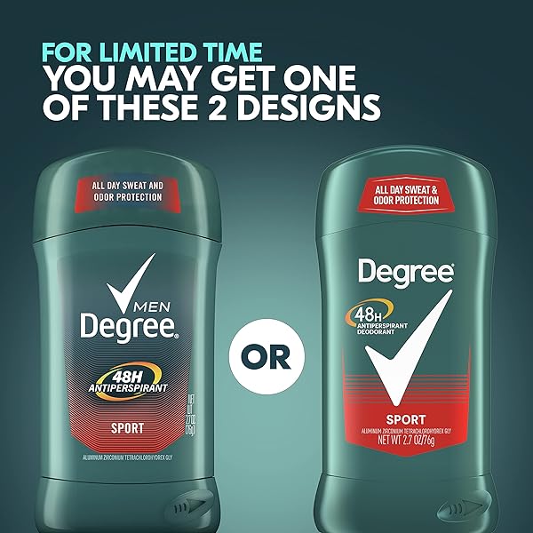DEGREE MEN ORIGINAL PROTECTION ANTIPERSPIRANT DEODORANT 48-HOUR SWEAT & ODOR PROTECTION SPORT ANTIPERSPIRANT FOR MEN 2.7 OZ TWIN PACK