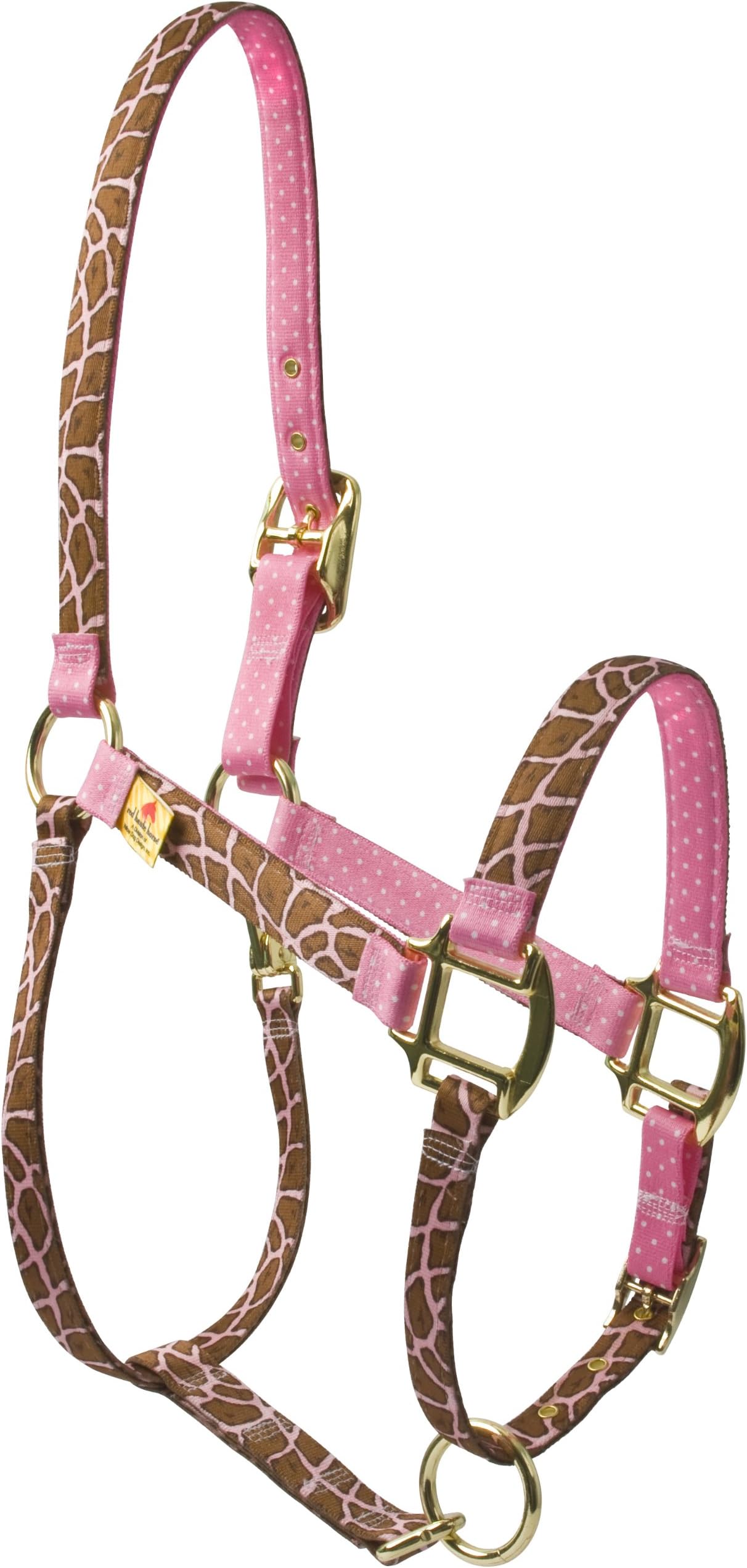 Red Haute Horse GIRP1200 F High Fashion Horse Horse Halter, Giraffe Pink