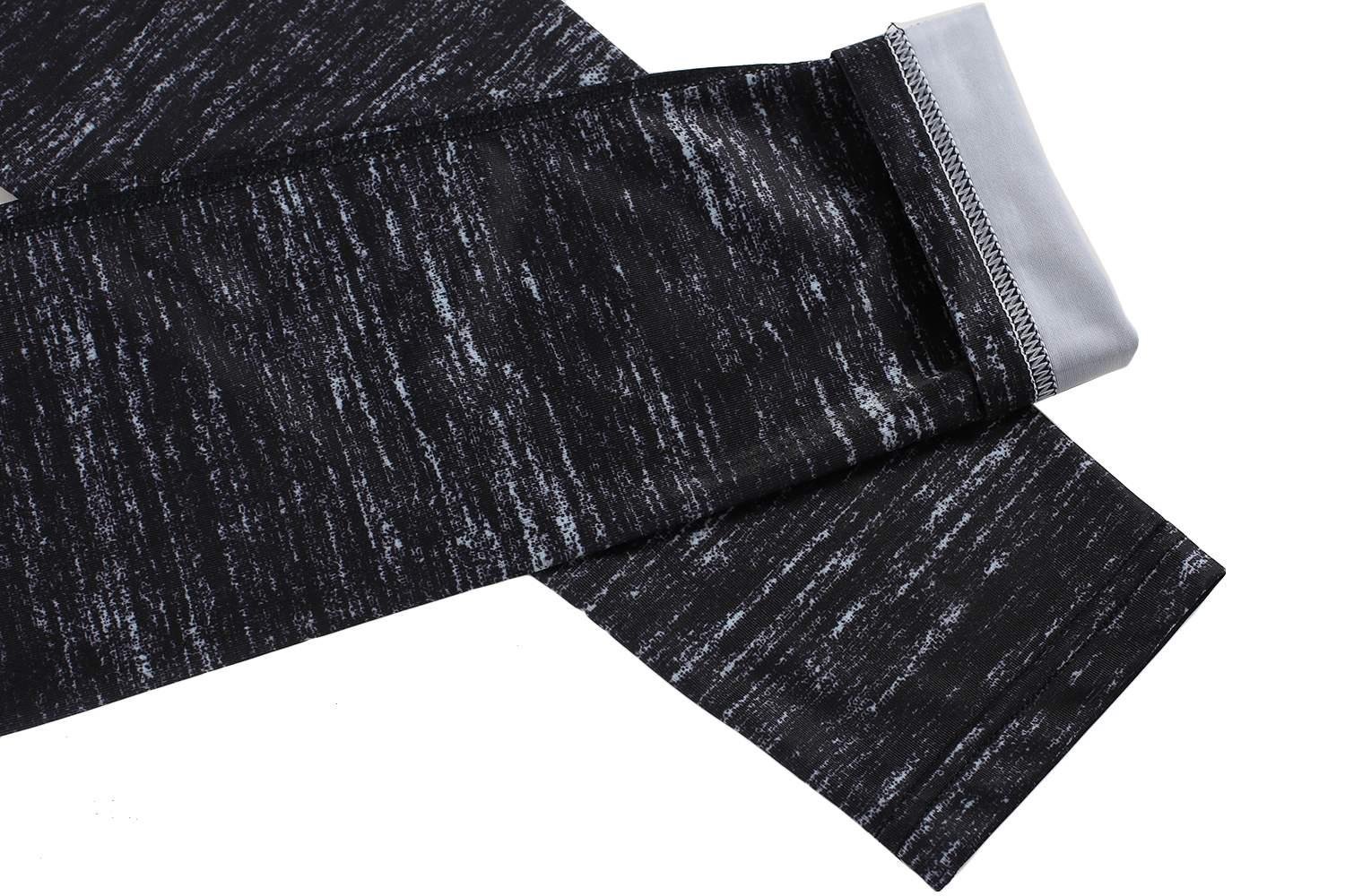 Coorun Femme Pantalon Élastique Jogging Taille Haute Gradient De Couleur Noir