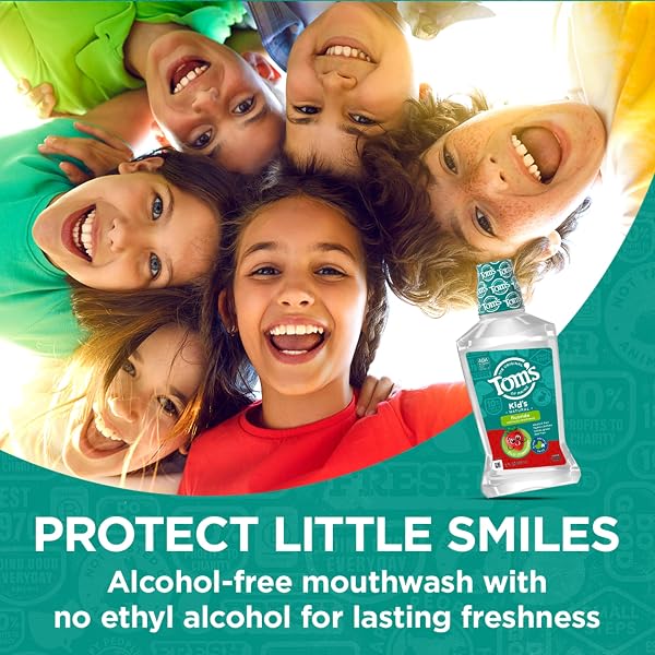 TOM’S OF MAINE CHILDREN’S ANTICAVITY FLUORIDE RINSE MOUTHWASH, SILLY STRAWBERRY, 16 OZ. 3-PACK
