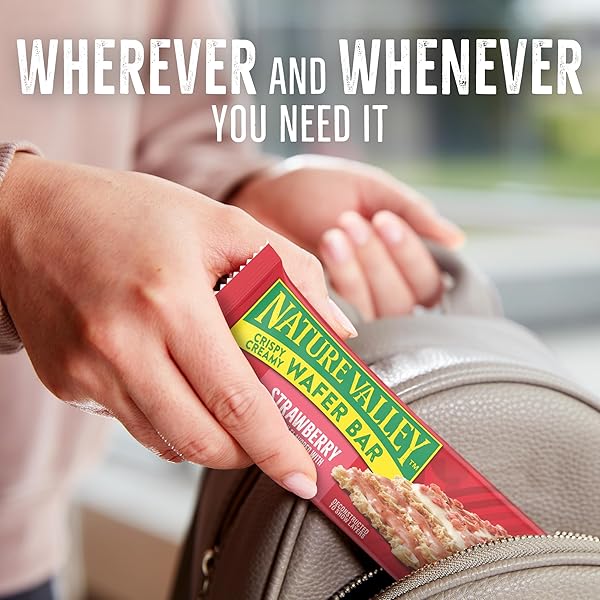NATURE VALLEY CRISPY CREAMY WAFER BARS, STRAWBERRY, WHOLE GRAIN, 5 BARS, 6.5 OZ