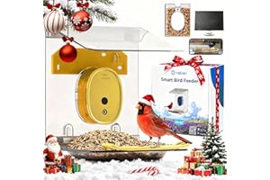 VAKIAV Smart Bird Feeder with Camera Solar Powered,4K Camera for Outdoors,No Subsciption,UHD Video for Live Stream,Identify10,000+ Birds with AI,Instant Alerts,Elderly-Friendly,No WiFi Needed