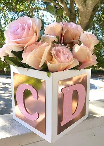 rose gold centerpieces for baby shower