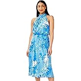 Adrianna Papell Womens Floral Print Midi DressDress