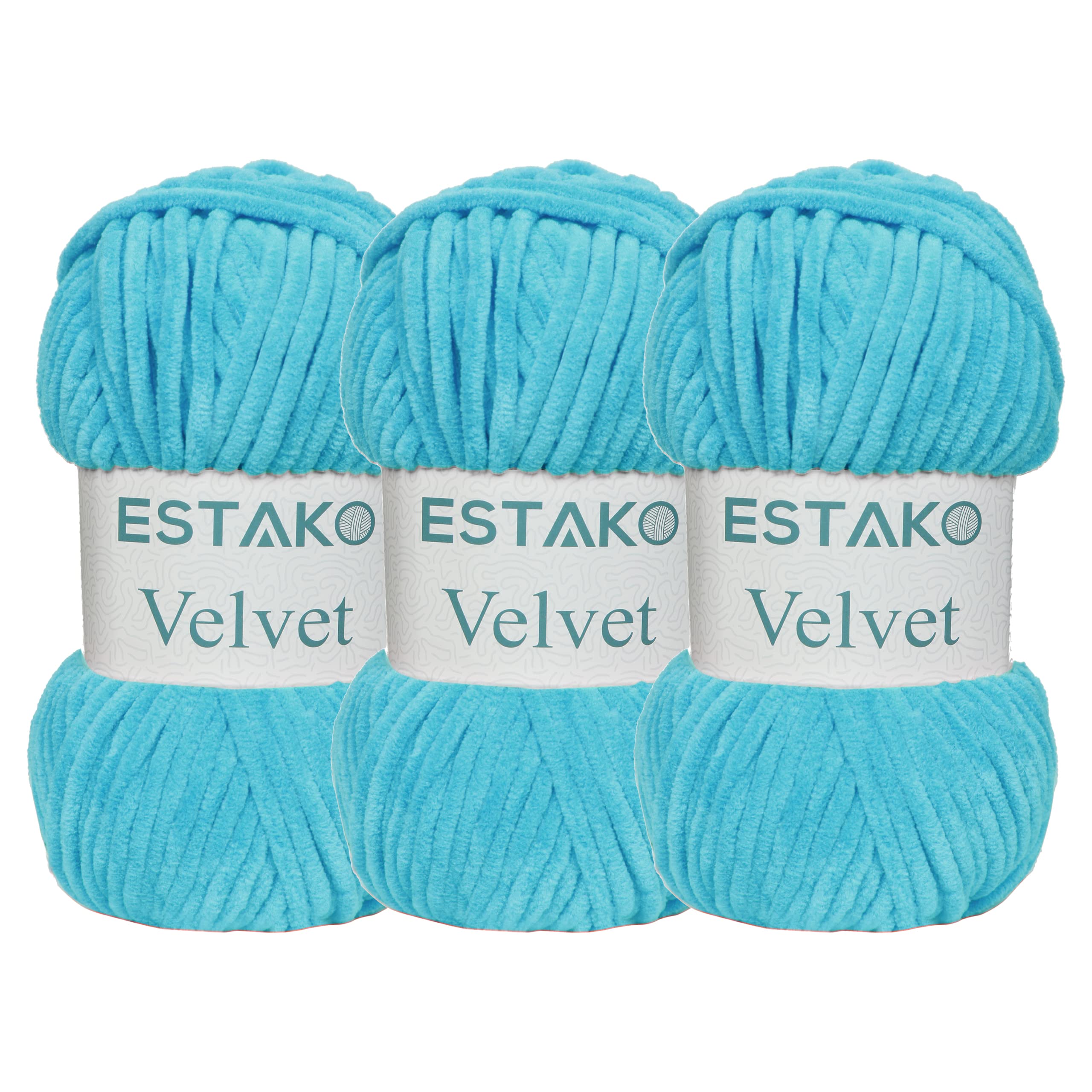 Estako Velvet (3- Skeins Pack) Chenille Blanket