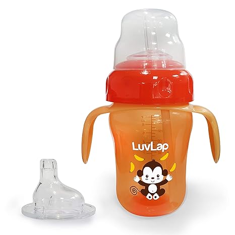 LuvLap Banana Time 2 in 1 sipper 210 ml Orange