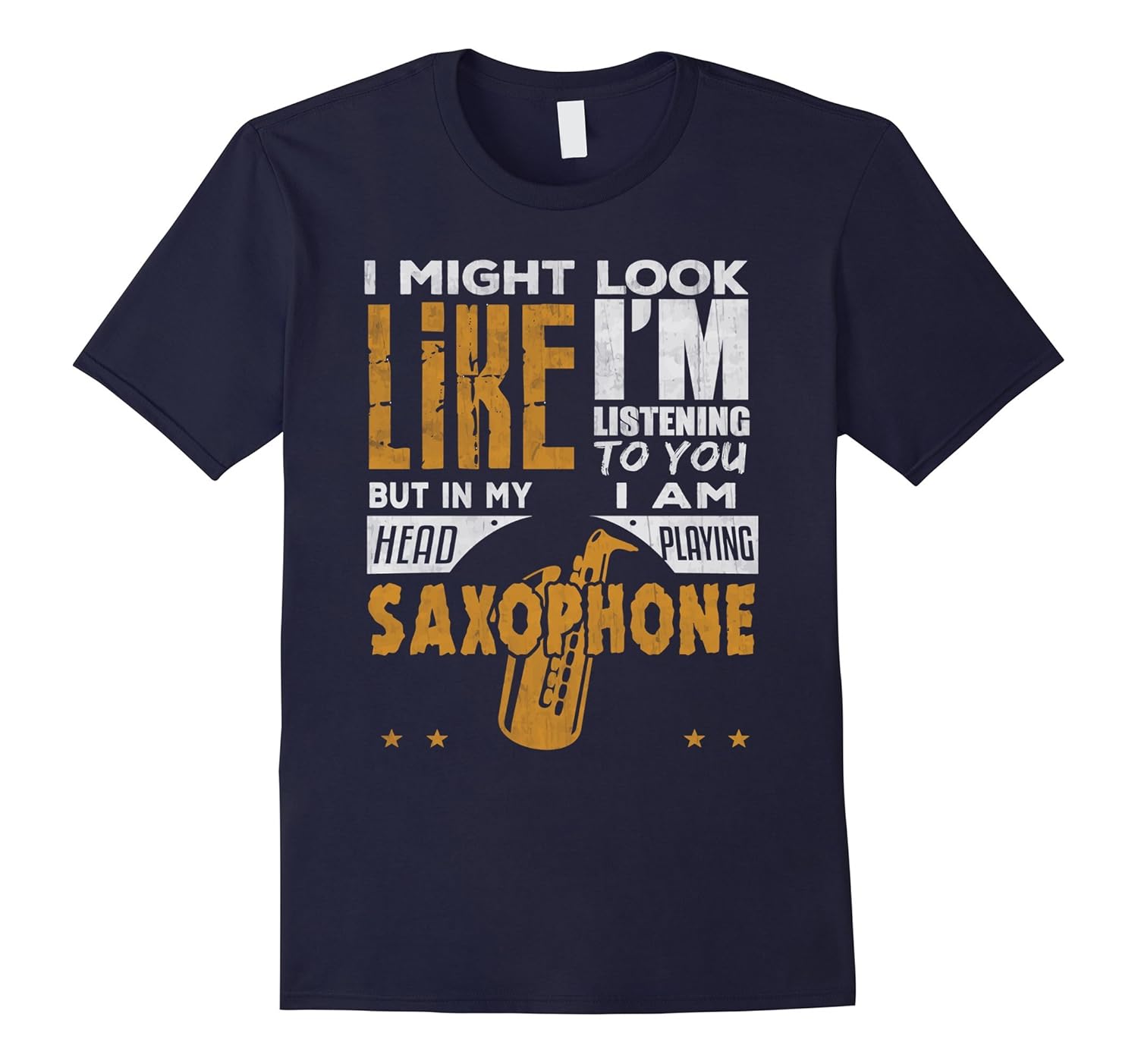 Saxophone Shirt In My Head I'm Playing My Saxophone Gift Tee-Rose