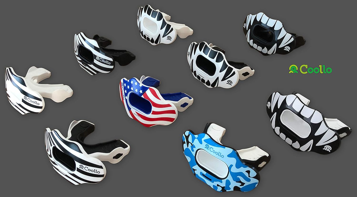 Coollo Sports Lip Guard Mouthguard MAXX/ MIGHT Football and High Impact Sports Lip Protector for Adults & Youth (Helmet Strap Included) : Sports & Outdoors