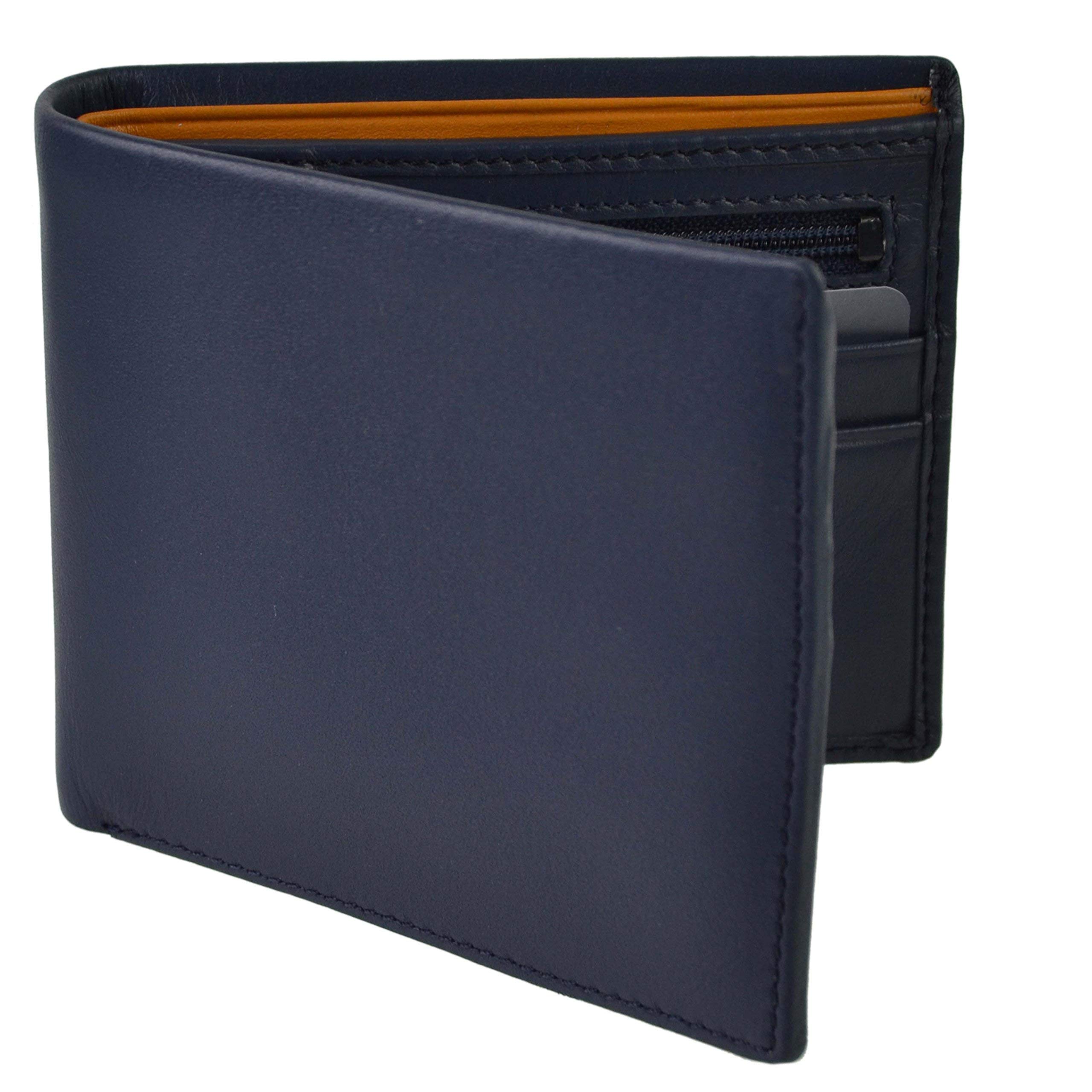 Visconti Mens Leather Stylish Bifold Wallet Parma Collection Gift Box Paisley