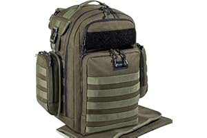 Dinictis Dad Diaper Bag, Mens Diaper Bag Backpack with Diaper Changing Mat, Military Diaper Backpack