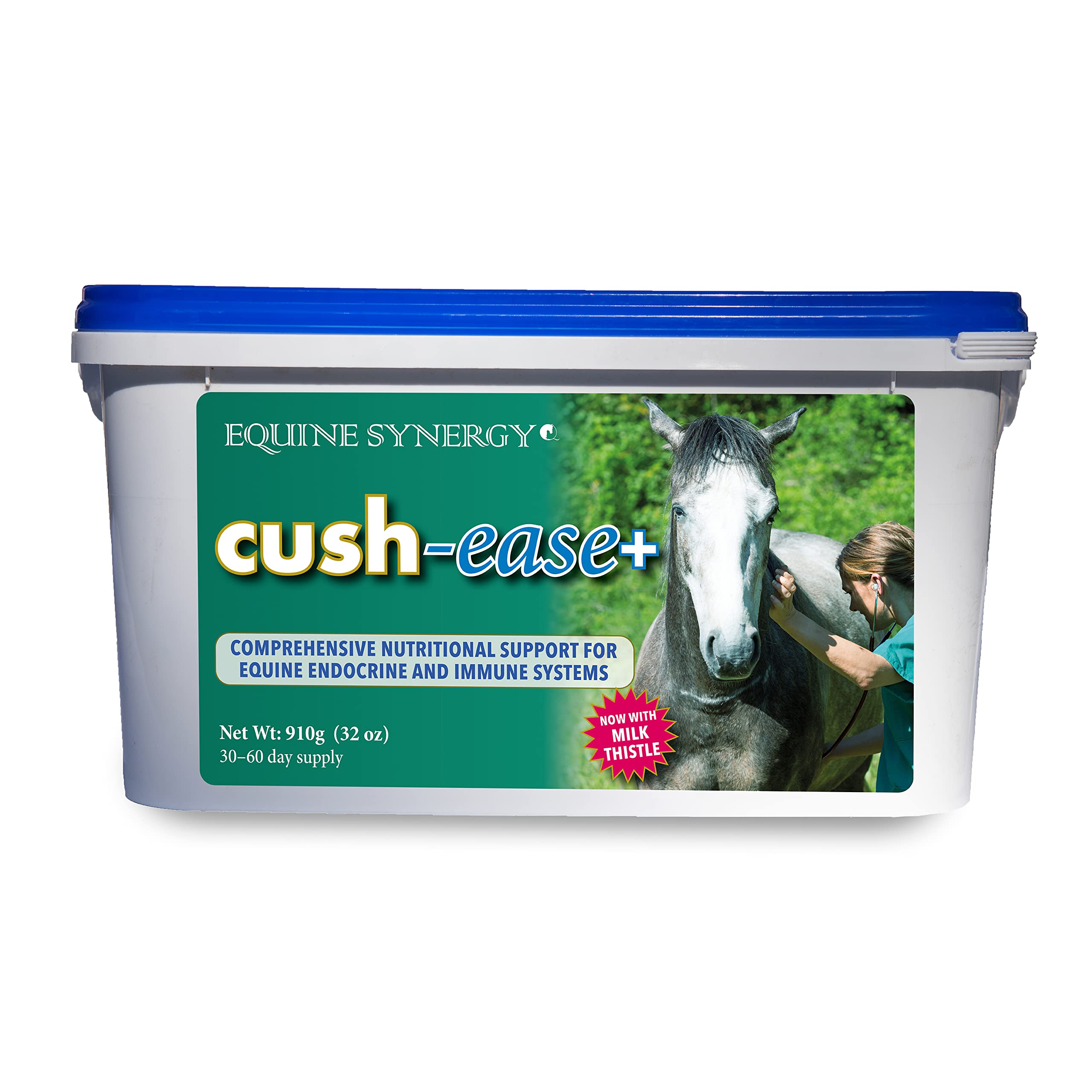 Equine Synergy Cush-Ease + A Comprehensive High Potency Nutrition Supplement for Horses - Now With Biotin and Milk Thistle for Hoof Health