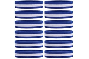 ONUPGO Sweatband Headbands for Men & Women -3PCS/12PCS Sports Headbands Moisture Wicking Athletic Cotton Terry Cloth Head Band