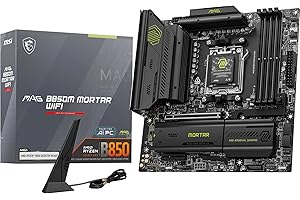 MSI MAG B850M Mortar WiFi, mATX - Supports AMD Ryzen 9000/8000 / 7000 Processors, AM5 - DDR5 Memory Boost (8200+ MT/s OC), PC
