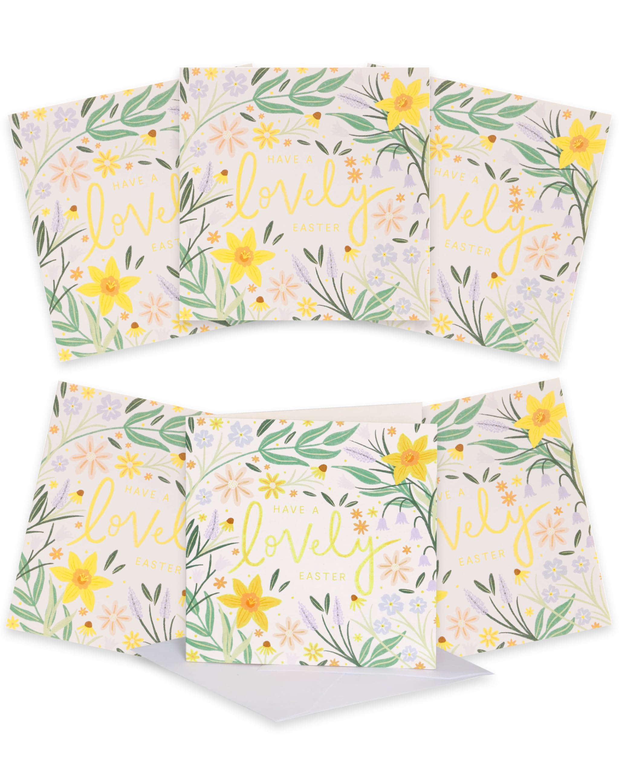 Pack Of 6 Samaritans Mini Lovely Floral Easter Cards Charity Greeting Cards