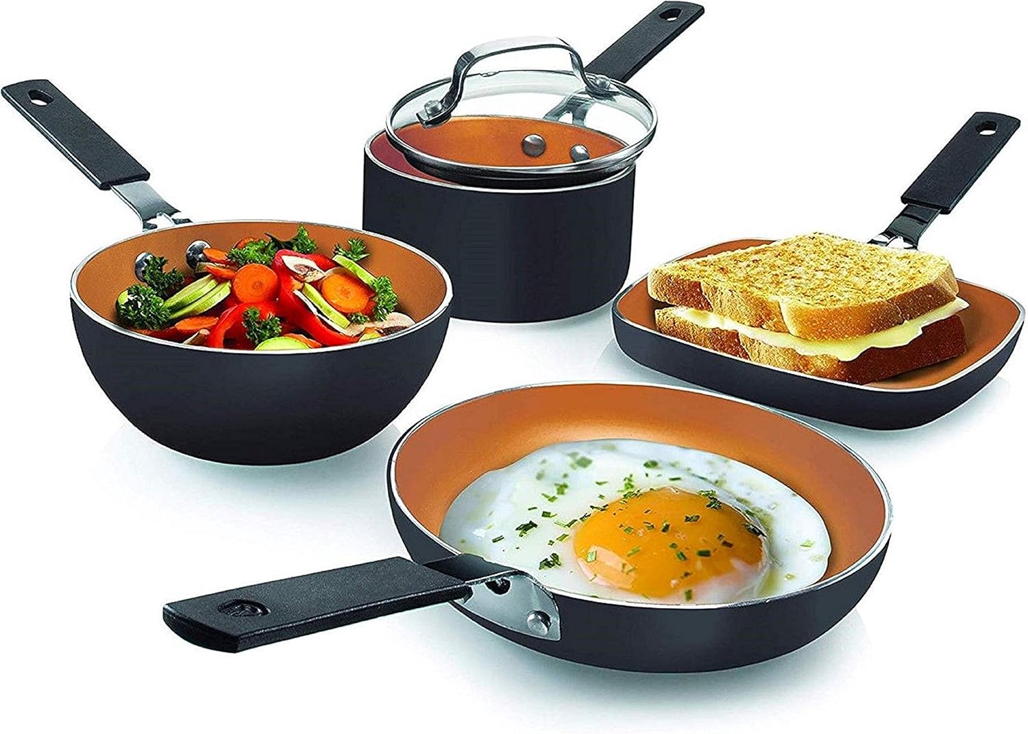 Gotham Steel Mini Egg and Omelet Pan with Ultra Nonstick Titanium & Ceramic Coating - 5.5", Dishwasher Safe, Stay Cool Handle: Kitchen & Dining