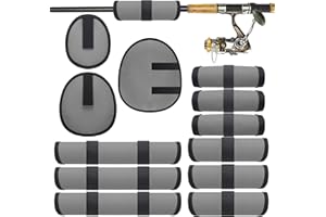 VioraWhite 9 Pack Fishing Lure Covers Bait Gloves Lure Covers 4/6/9 Inch Lure Hook Covers Easily See Bait Glove to Keep Fishermen Fishing Safe for Fishing Rod