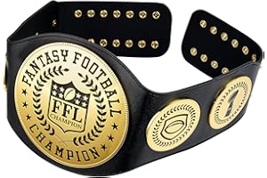 Spire Designs Adjustable Fantasy Football Belt - Black, 30-42 inch Waist - Unisex Official First Place Winner Award