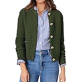 PRETTYGARDEN Women's Knit Cardigan Sweaters Casual Long Sleeve Open Front Button Down Trendy Jackets Outerwear
