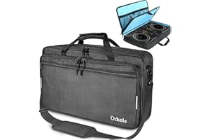 ORKELS DJ Controller Bag Case Compatible with DDJ-REV1/DDJ-SR2/DDJ-SR/OMNIS-DUO/Mixtrack Platinum FX DJ Controller, M-23.6''Wx15.4''Dx4.7''H