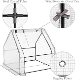 Christow Grow Tunnel Greenhouse 0.9m Long with Reinforced Cover view 5