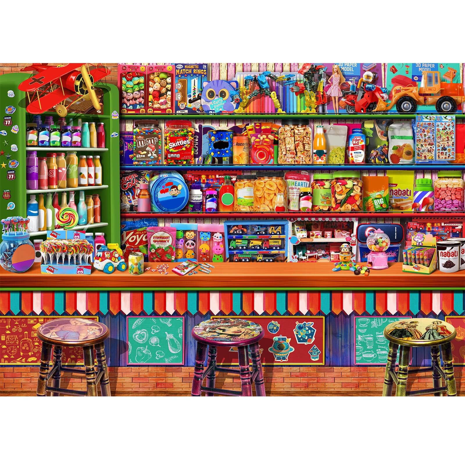 Jigsaw Puzzles 1000 Pieces for Adults -Candy Shop Puzzle-1000 Piece Puzzle Educational Games Home Decoration — image 1