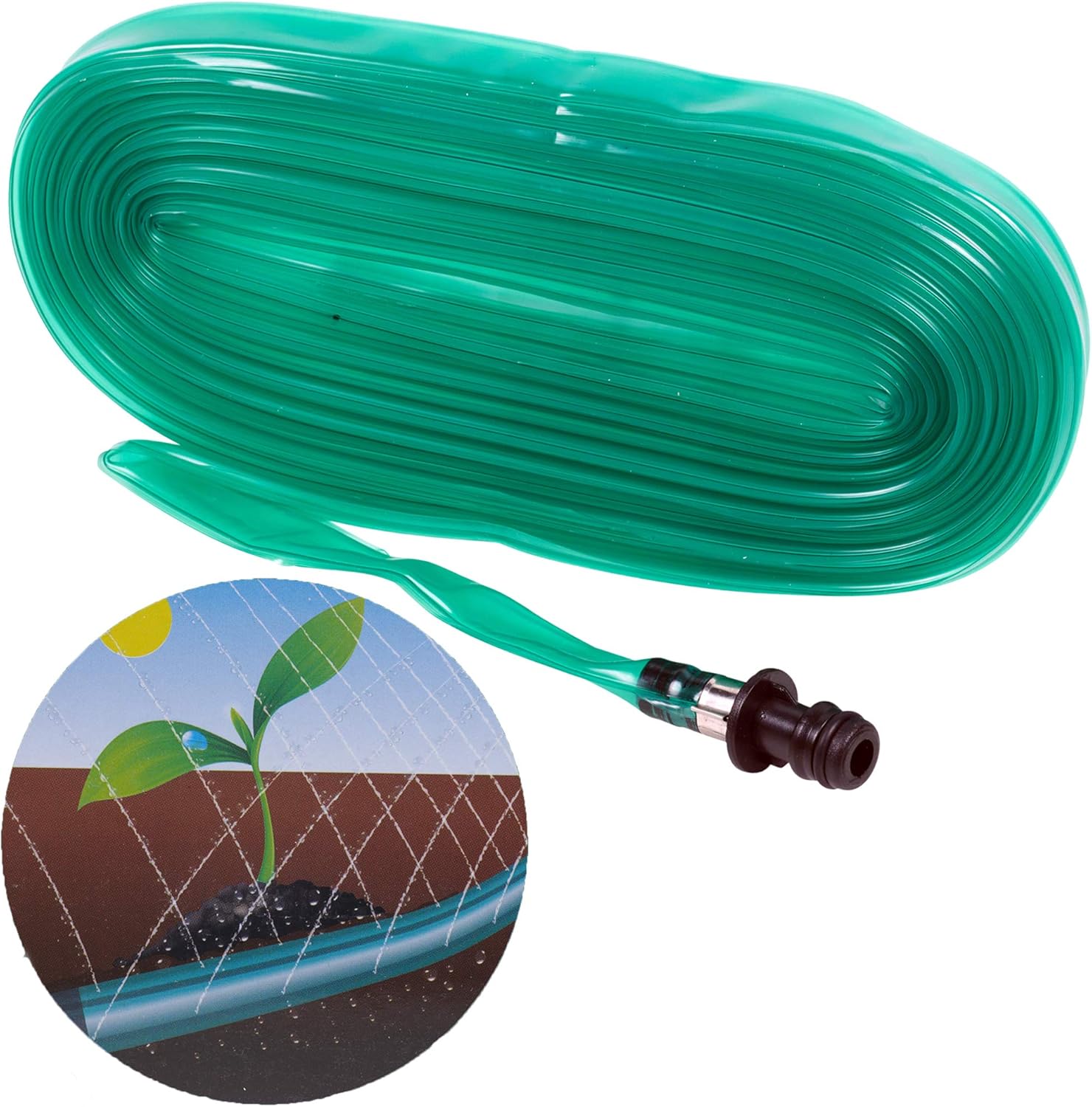 URBNLIVING Set Of 2 7.5M Perforated Garden Sprinkler Hose Irrigation