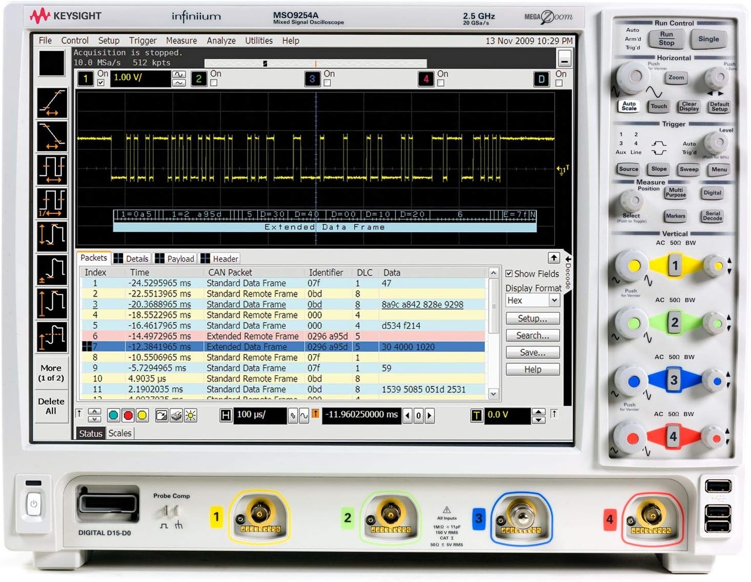 Keysight Technologies MSO9254A INFINIIUM MSO - 2.5GHz, 10/20GSA/S, 4+16 CHANNEL