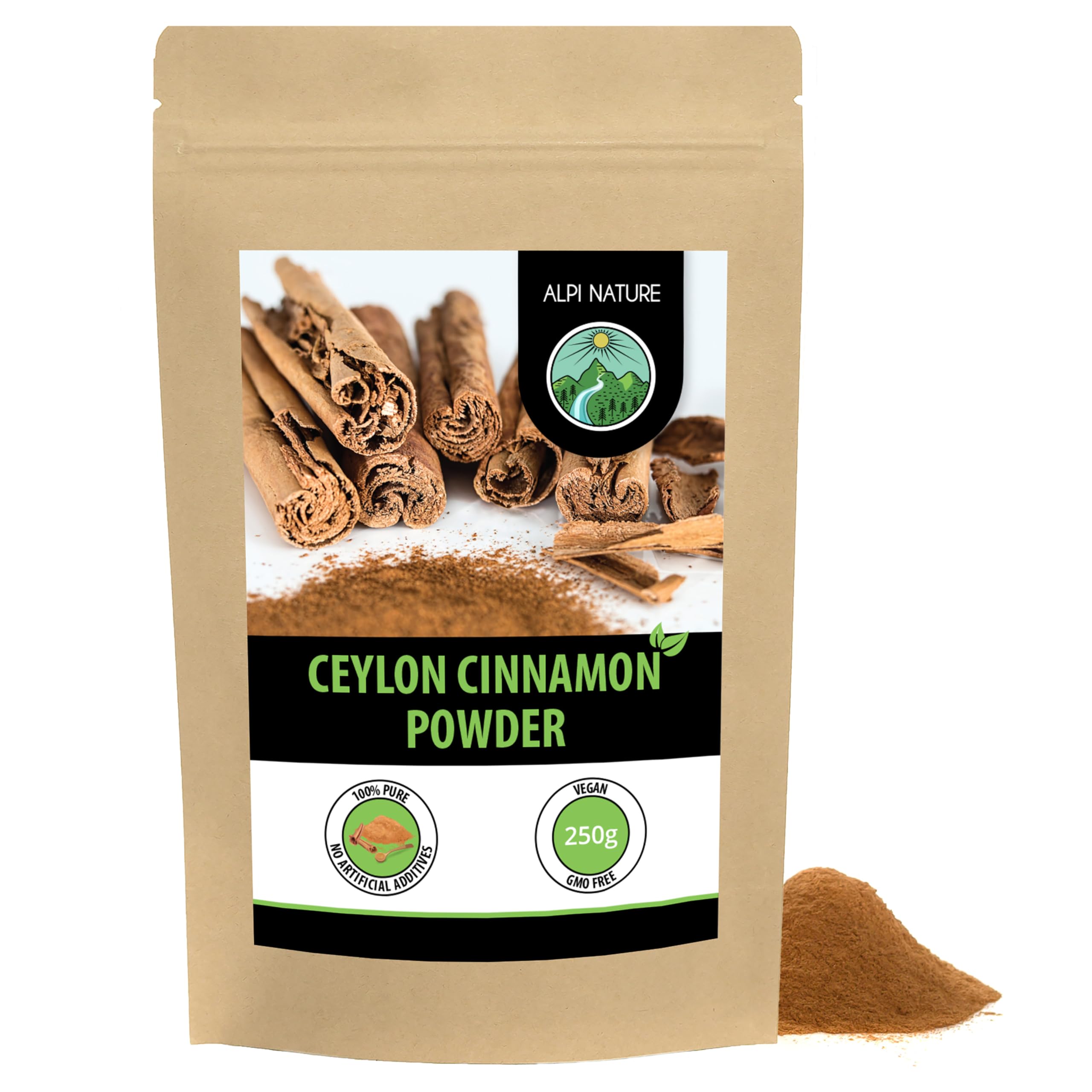 SPINTZ Organic Ceylon Cinnamon Powder – 250g, Plastic-Free, German Bio-Siegel
