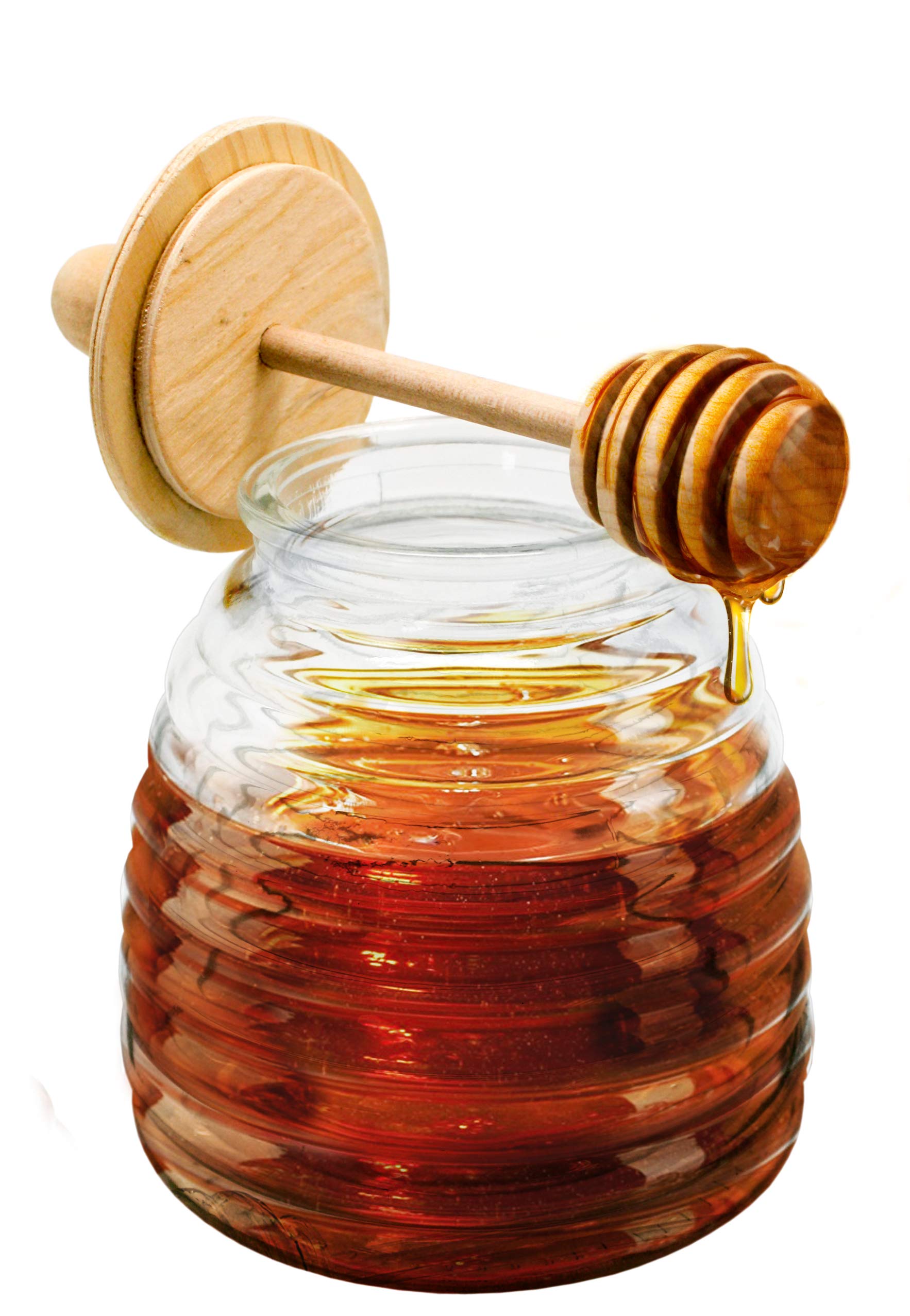 Nerthus FIH 348 Honey jar with wood dripper on cover top
